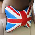 2 PCS UK Flag Pattern Car Headrest Bone Pillow(Blue)