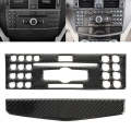 2 PCS Car CD Adjustment Frame Carbon Fiber Decorative Sticker for Mercedes-Benz W204