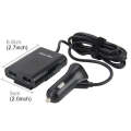 HSC-600D 3USB 7.2AMP DC 5V 2.4A and 4.8A 3-Port Passenger Car Charger Mounted Before and After Ch...