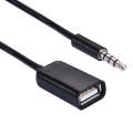 3.5mm Male to USB 2.0 Female Audio Converter Retractable Coiled Cable for Car MP3 Speaker U Disk,...
