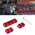 3 PCS Aluminum Engine Spark Plug Wire Separator Divider Organizer Clamp Kit (Red)