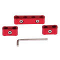 3 PCS Aluminum Engine Spark Plug Wire Separator Divider Organizer Clamp Kit (Red)