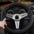 35cm PU Racing Sport Hand Wheel Car Modified Steering Wheel(Grey)