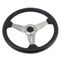 35cm PU Racing Sport Hand Wheel Car Modified Steering Wheel(Grey)