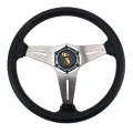 35cm PU Racing Sport Hand Wheel Car Modified Steering Wheel(Grey)