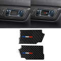 2 PCS Car USA Color Carbon Fiber Door Inner Handle Wrist Panel Decorative Sticker for Ford Mustan...