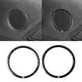 2 PCS Car USA Color Carbon Fiber Horn Ring Decorative Sticker for Ford Mustang 2015-2017
