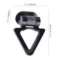 Car Truck Bumper Triangle Tow Hook Adhesive Decal Sticker Exterior Decoration(Black)