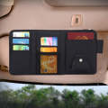 Car Sun Visor Board Paper Tissue Box CD Case Zipper Holder Card Bag Organizer (Black)