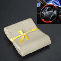 Car Genuine Leather Hand-stitched Adaptation Steering Wheel Cover, For Steering Wheel Size 37-38c...