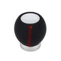 Universal Car Ball Shape Gear Shifter Lever Manual Automatic Black Leather Shift Knob Adapter