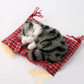 Lovely Simulation Animal Doll Plush Sleeping Cats Toy Cat Mat Doll Decorations Stuffed Toys Car D...