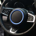 Car Auto Steering Wheel Aluminum Alloy Ring Cover Trim Sticker Decoration for Jaguar(Blue)
