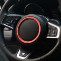 Car Auto Steering Wheel Aluminum Alloy Ring Cover Trim Sticker Decoration for Jaguar(Red)