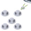 5 PCS Double Hole Cable Clips, Cable Management System and Cord Organizer Solution(Grey)