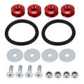 4 PCS Car Modified Screw Gaskets Bodywork Stainless Steel Gasket Bolts, Diameter: 24mm(Red)