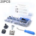 20 Sets Under Engine / Gearbox Cover Fixing Fitting Clips & Screw Kit for Audi / Volkswagen