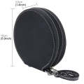 20 CD Disc Storage Case Leather Bag Heavy Duty CD/ DVD Wallet for Car, Home, Office and Travel(Bl...