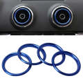 4 PCS Car Outlet Decorative Rings Aluminum Alloy Air Outlet Chrome Trim Ring Car Dashboard  Air V...