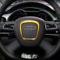Car Auto Steering Wheel Decorative Ring Cover Trim Sticker Decoration for Audi(Gold)