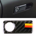 Car Carbon Fiber + German Flag Pattern Front Passenger Seat Storage Box Decorative Sticker for Me...