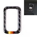 Car Carbon Fiber + German Flag Pattern Tailgate Trunk Switch Button Decorative Sticker for Merced...