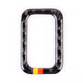 Car Carbon Fiber + German Flag Pattern Tailgate Trunk Switch Button Decorative Sticker for Merced...