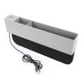 Universal Car Multi-functional Charger Console Side Pocket Seat Gap Side Storage Box, with 2 USB ...