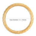 Universal Car Wave Texture Plating Leather Steering Wheel Cover, Diameter: 38cm (Gold)