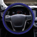 Universal Car Leather + Diamond Steering Wheel Cover, Diameter: 38cm (Blue)