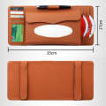 DERANFU 3 In 1 Lichee Texture Multi-function Car Hang Type Leather Towel Box with Card Slot & CD ...