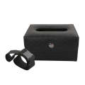 DERANFU Multi-function Car Backseat Hanger Armrest Box Leather Towel Box(Black)