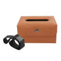 DERANFU Multi-function Car Backseat Hanger Armrest Box Leather Towel Box(Brown)