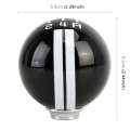 Universal Vehicle Ball Shape Modified Resin Shifter Manual 5-Speed Gear Shift Knob(Black White)