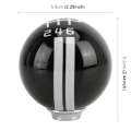 Universal Vehicle Ball Shape Modified Resin Shifter Manual 6-Speed Right-R Gear Shift Knob(Black ...
