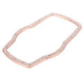 Car Aluminum Steering Wheel Decoration Ring with Diamonds For BMW(Rose Gold)