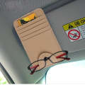 FUDAOCHE Multi-functional Auto Car Sun Visor Sunglasses Holder Card CD Storage Holder Pouch Bag(B...