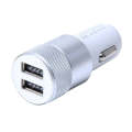 10 PCS Car Auto 5V Dual USB 2.1A/1A Cigarette Lighter Adapter for Most Phones(Silver)