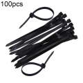 100pcs /Pack 8mm*200mm Nylon Cable Ties(Black)