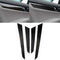 4 PCS Car Carbon Fiber Inner Door Panel Decorative Sticker for Mercedes-Benz W204 2007-2013