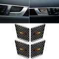 4 PCS Car German Flag Carbon Fiber Door Inner Handle Wrist Panel Decorative Sticker for Mercedes-...