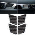 4 PCS Car Solid Color Carbon Fiber Door Inner Handle Wrist Panel Decorative Sticker for Mercedes-...