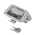 Stainless Steel Tool Box Lock Paddle Latch & Keys for Trailer / Yacht / Truck