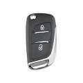 For PEUGEOT Car Keys Replacement 2 Buttons Car Key Case with Grooved and Holder
