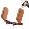 Car Seat Headrest Car Neck Pillow Sleep Side Headrest for Children and Adults (Brown)
