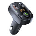 ROCK B301 Dual USB + PD Bluetooth 5.0 FM Transmitter & Car Charger, Support TF Card / U-disk(Black)