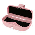 Car Multi-functional Glasses Case Sunglasses Box with Card Slot, Flat Style (Pink)