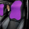 Four Seasons Breathable Memory Foam Car Neck Pillow Polyester Headrest (Purple)