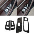 Car Carbon Fiber Door Window Lift Panel Decorative Sticker for BMW 5 Series G38 528Li / 530Li / 5...