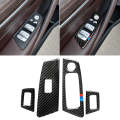 Car Tricolor Carbon Fiber Door Window Lift Panel Decorative Sticker for , Left DriveMW 5 Series G...